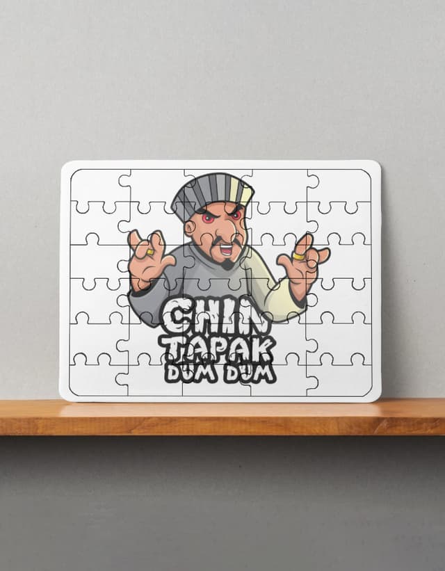 MDF Wooden Puzzle (Meme- Chin Tapak Dum Dum)