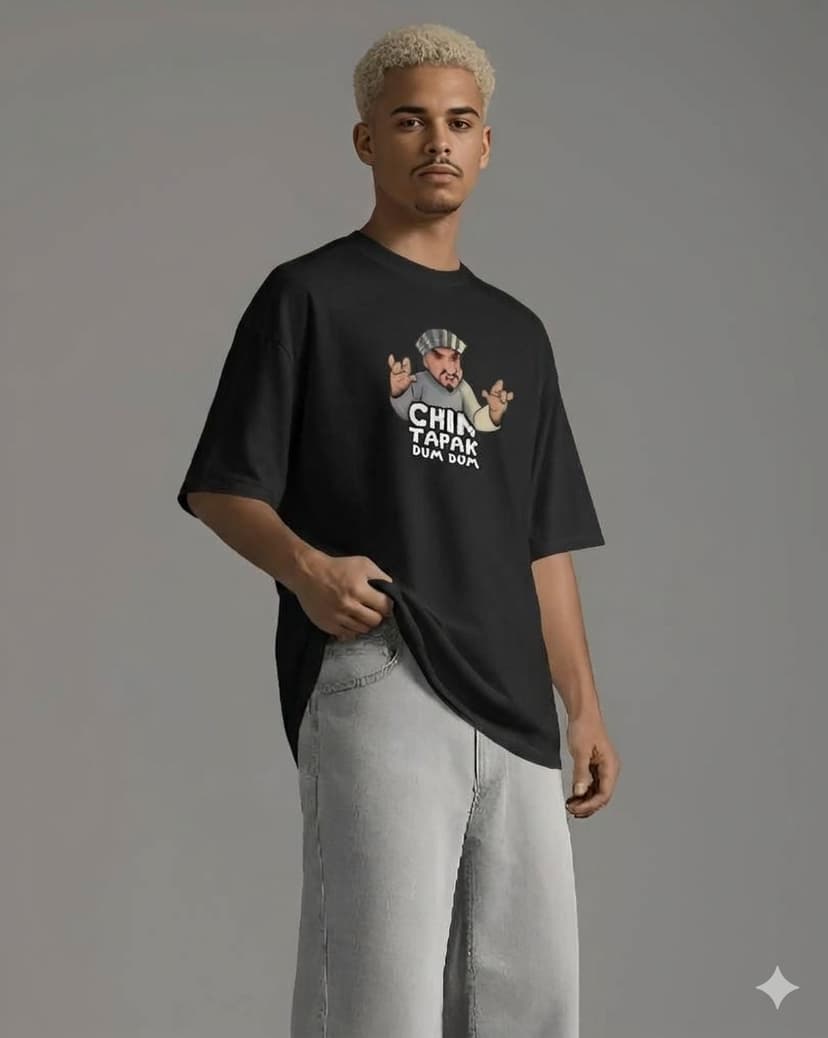 Chin Tapak Dum Dum Oversized T-Shirt