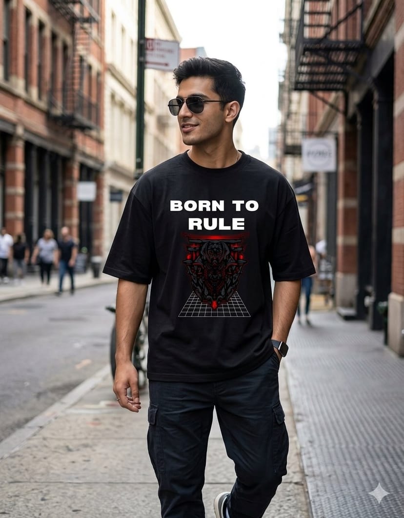 Oversized Classic T-Shirt (Born To Rule) - Image 1